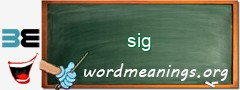 WordMeaning blackboard for sig